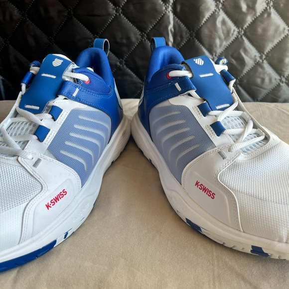 K-Swiss Men’s Size 12 Athletic Sneakers White/Royal Blue - Picture 3 of 6